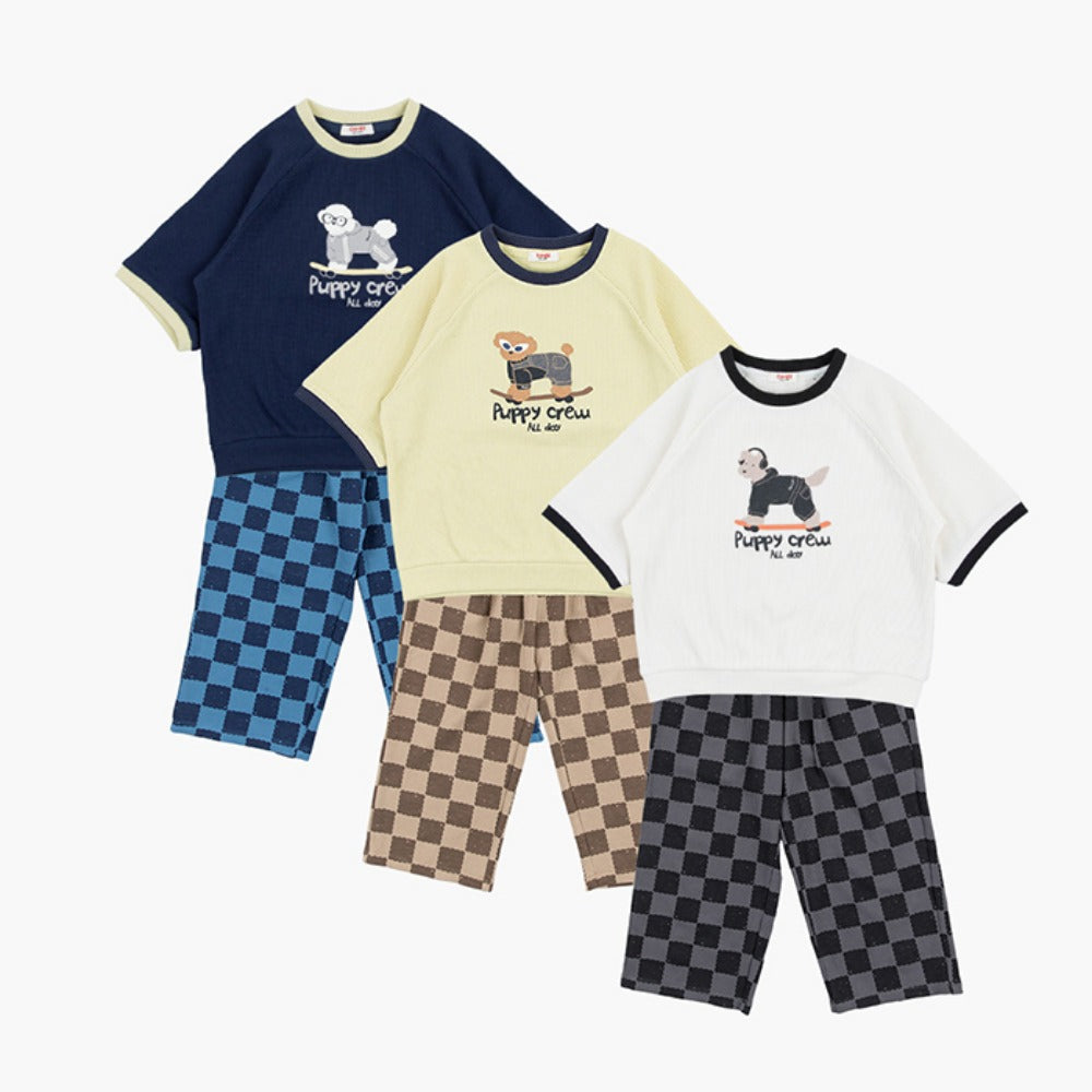 Cookie Check Waffle Two-Piece Set_FA030