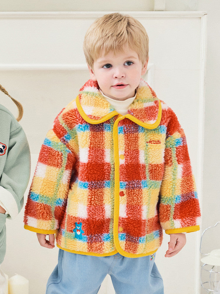 Colorful candy check dumble jacket