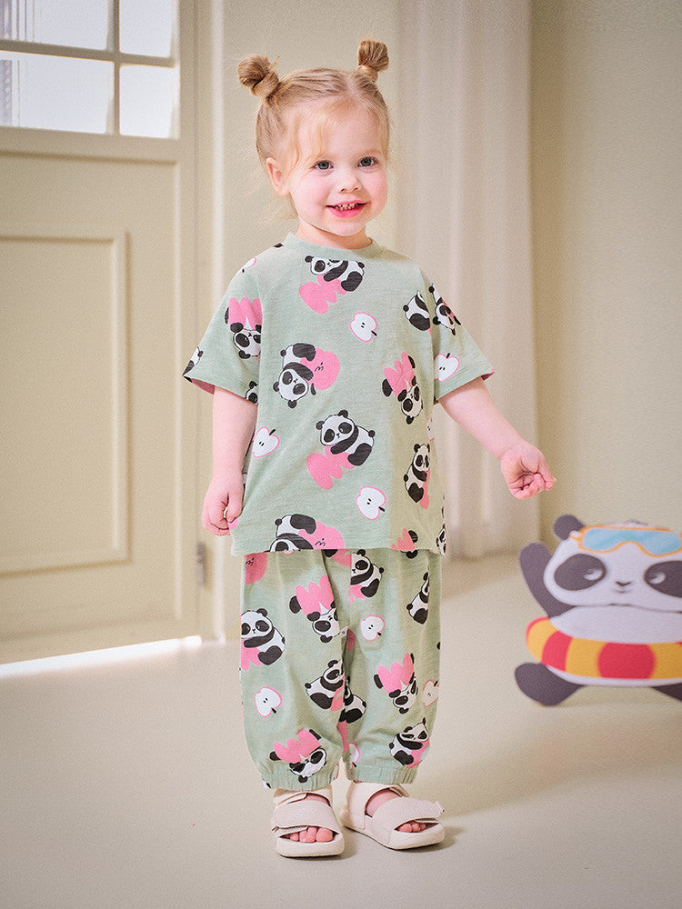 Apple Panda Top & Bottom set