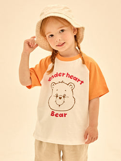 [Care Bear] Line Tender Heart Bear Color Raglan T-Shirt