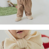 Runrun Boucle Knit Scarf Hat_Cream