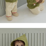 Runrun Boucle Knit Scarf Hat_Olive