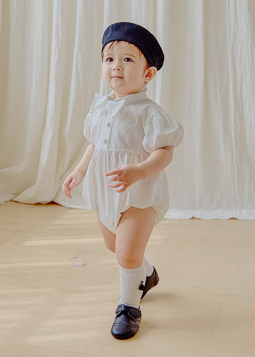 Tie short-sleeve bodysuit