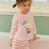 Rabbit clock jacquard (24SS) indoor wear set