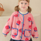 Sweet and sour raspberry fleece jacket