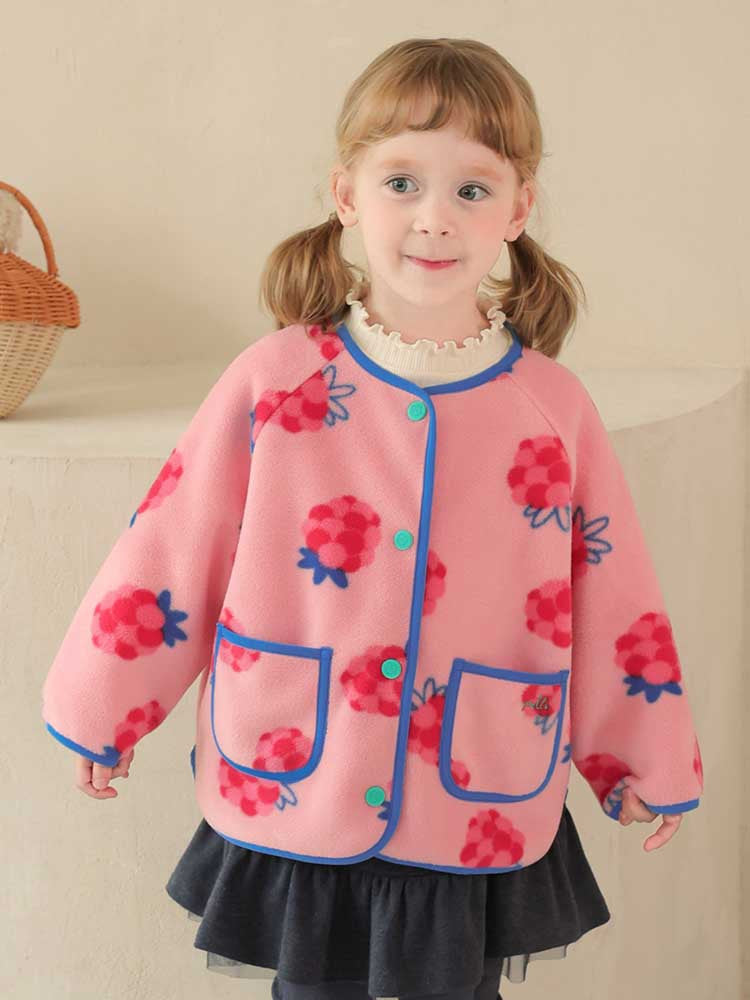 Sweet and sour raspberry fleece jacket