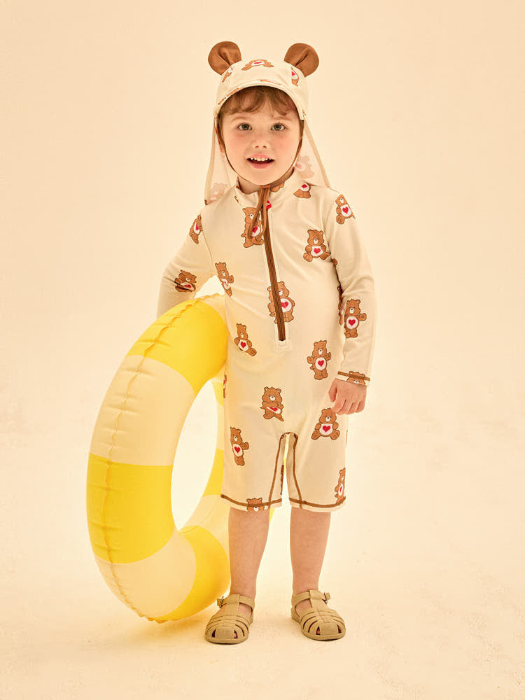 [Care Bear] Suwimsuit Trash Guard Waflap Cap Set
