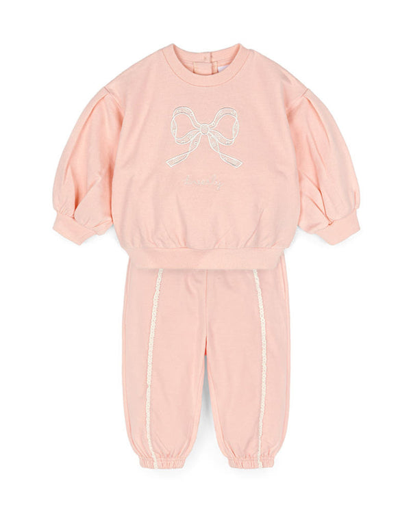 [Pimpollo] Coco ribbon top and bottom clothes Set