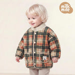 [Milk Mile] Checkholic Polar Fleece Tumble Sweet Squirrel Jumper