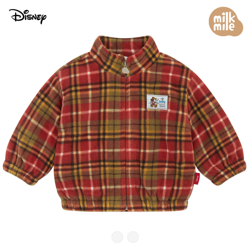 [Milk Mile] [Disney] Mickey Mouse Camping Check Polar Fleece Jumper