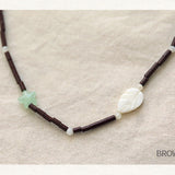 Mardi Amber Amandier Bead Necklace