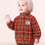 [Milk Mile] [Disney] Mickey Mouse Camping Check Polar Fleece Jumper