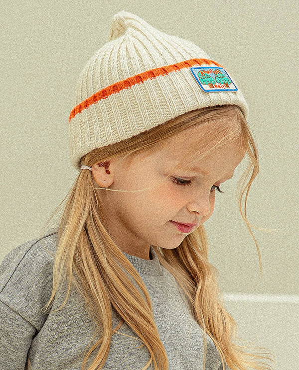Tree and bear beanie hat
