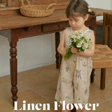 Linen Flower Jumpsuit