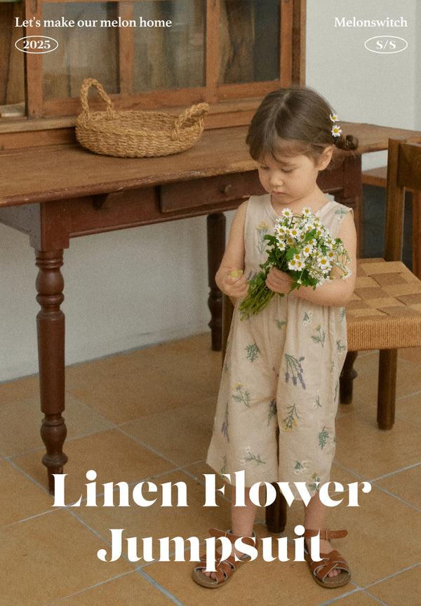 Linen Flower Jumpsuit