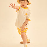 [Care Bear] Hello Care Bears check pants short-sleeved set