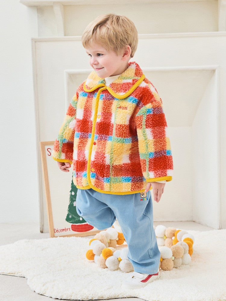 Colorful candy check dumble jacket