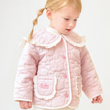 Frilly ribbon quilted jacket