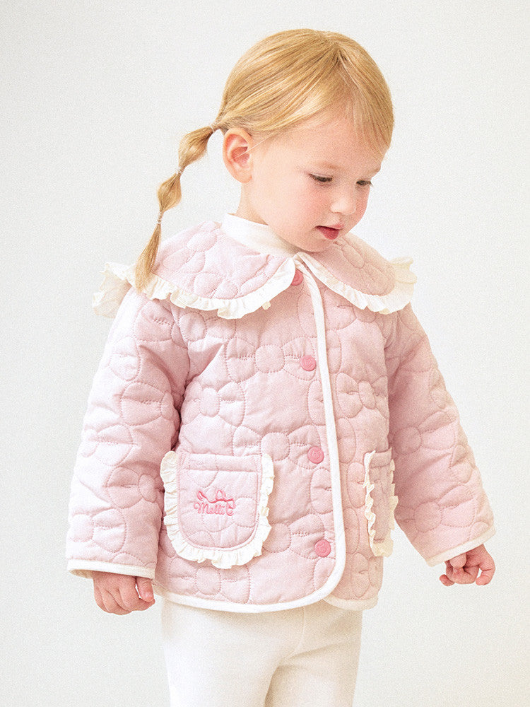 Frilly ribbon quilted jacket