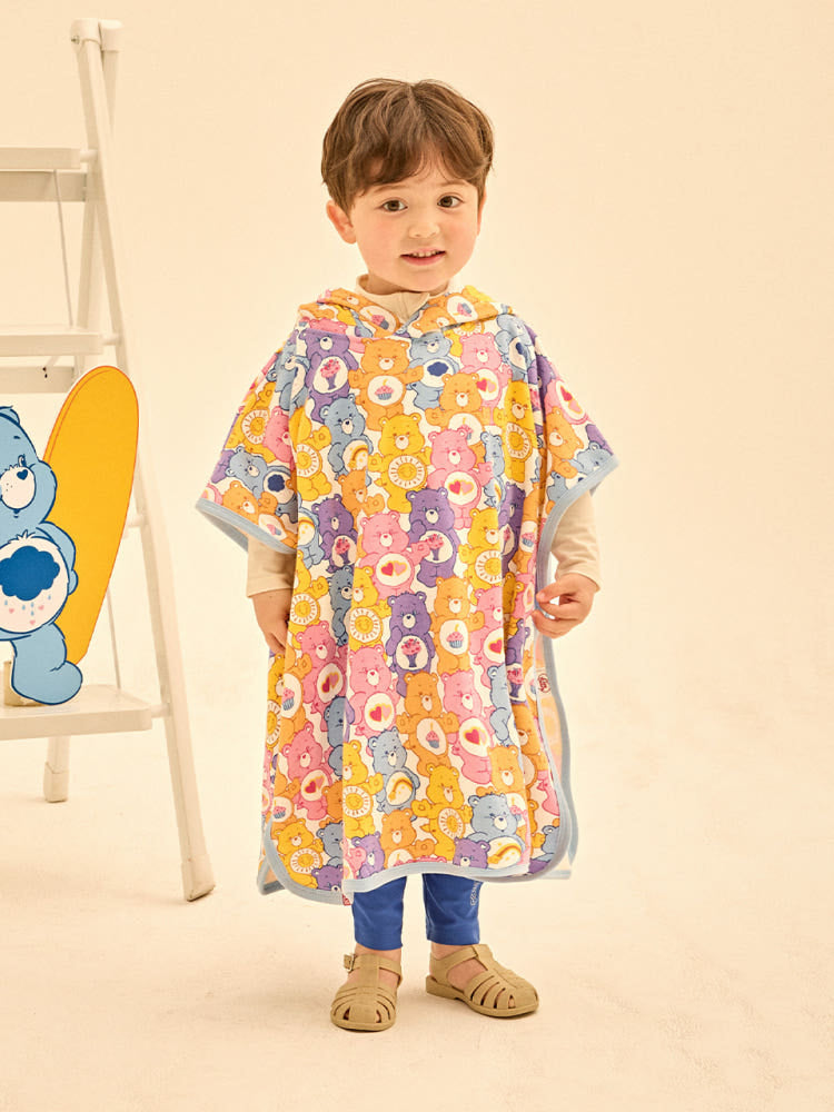 [Care Bear] Colorful Care Bears Hooded Beach Towel