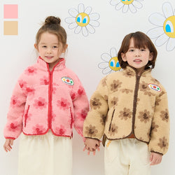 [Pancoat Kids] Daisy Duck Pattern Fleece Zip-up