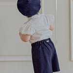 Tie short-sleeve blouse