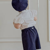 Tie short-sleeve blouse