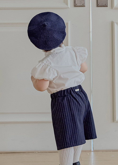 Tie short-sleeve blouse
