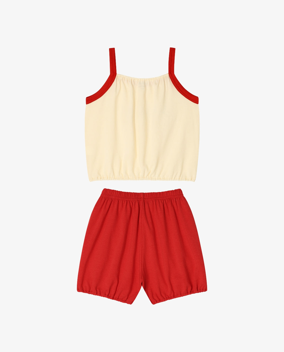 Cotton modal sleeveless loungewear red
