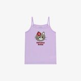 Tropical Girls' Sleeveless Top in Purple