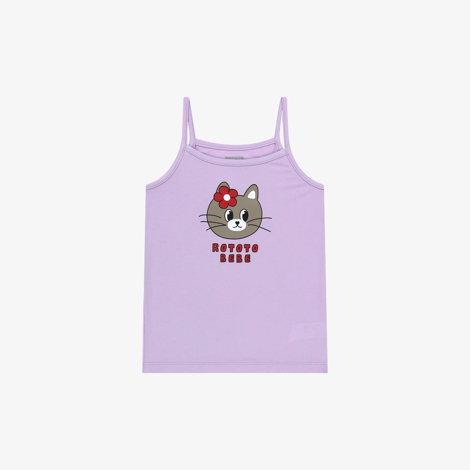Tropical Girls' Sleeveless Top in Purple