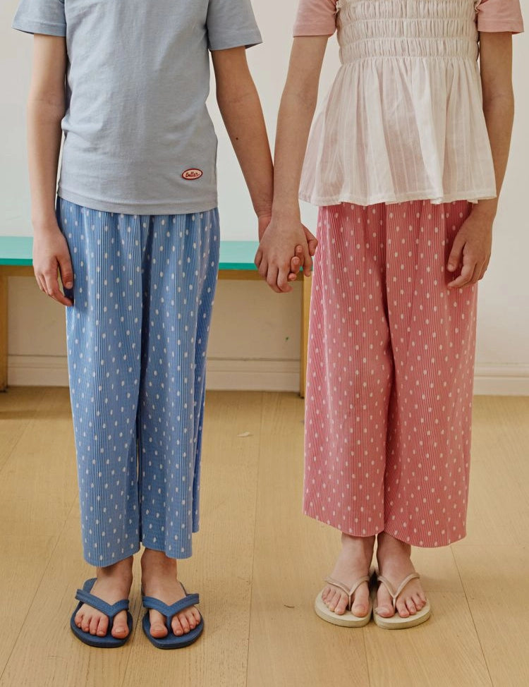 Apple Smile Pleated Pants Pink