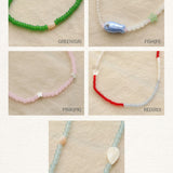 Mardi Amber Raffine Bead Necklace