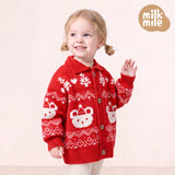 [Milk Mile] Happy Holic Winter Bear Cowichan Collared Sweater