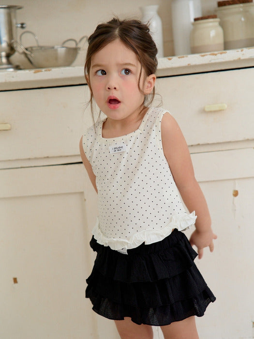 Milk Dot Sleeveless T-shirt_3COLORS