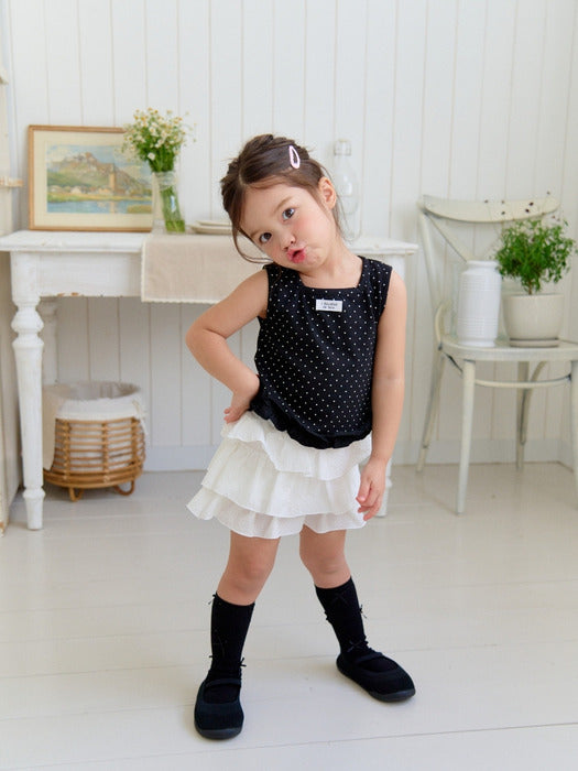 Milk Dot Sleeveless T-shirt_3COLORS
