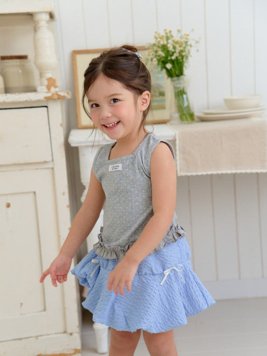 Milk Dot Sleeveless T-shirt_3COLORS