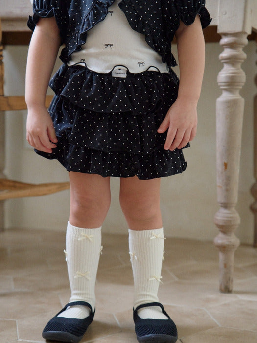 Dot Tiered Skirt_3COLORS