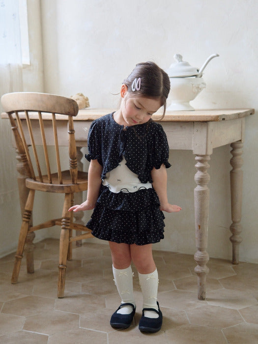 Dot Tiered Skirt_3COLORS