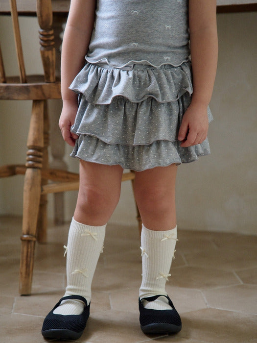 Dot Tiered Skirt_3COLORS
