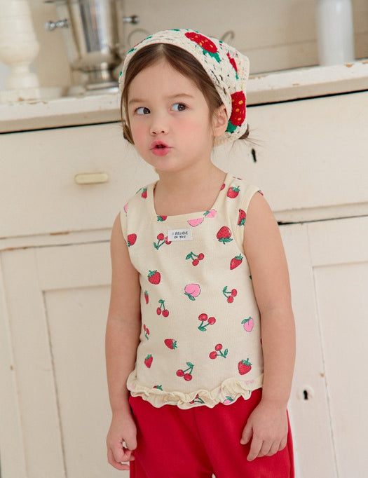 Berry Frill Sleeveless T-shirt_2 COLORS