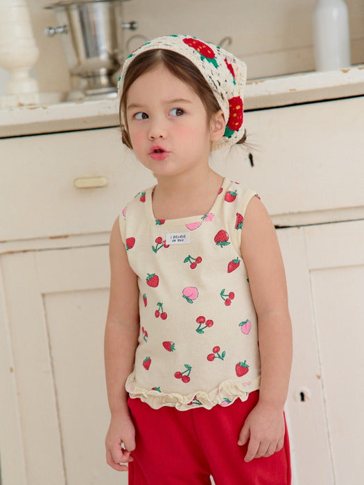 Berry Frill Sleeveless T-shirt_2 COLORS