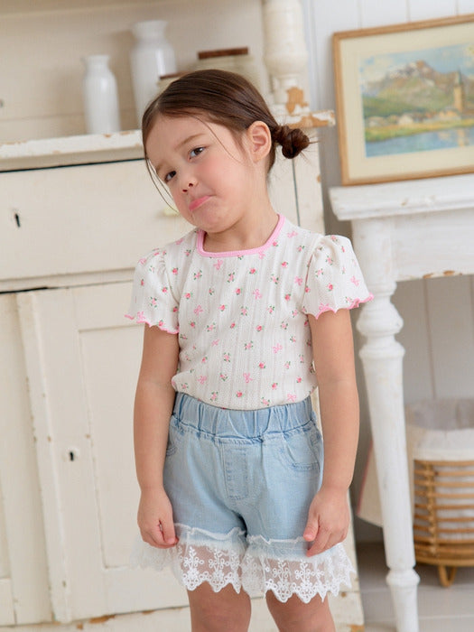 Flower Eyelet T-shirt_2 COLORS