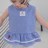 Strawberry Check Sleeveless Set_2 COLORS
