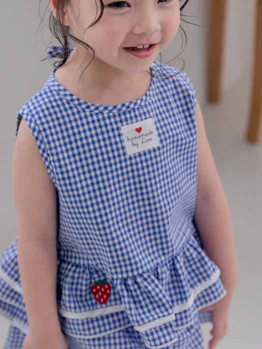 Strawberry Check Sleeveless Set_2 COLORS