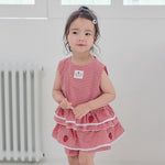 Strawberry Check Sleeveless Set_2 COLORS