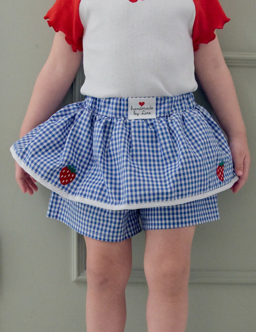 Strawberry Plaid Shorts_3 COLORS