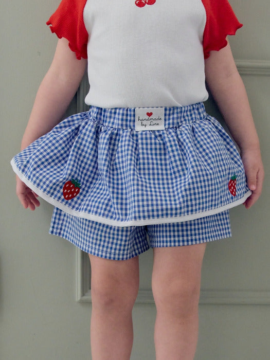 Strawberry Plaid Shorts_3 COLORS
