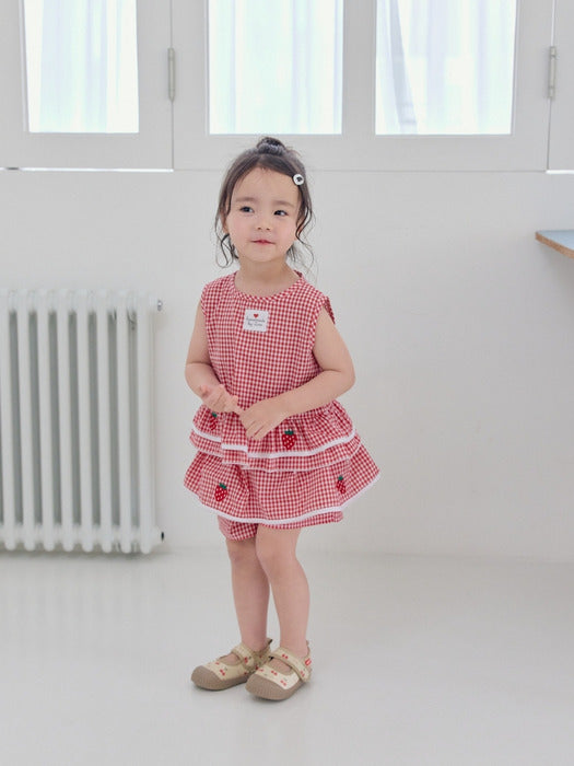 Strawberry Plaid Shorts_3 COLORS