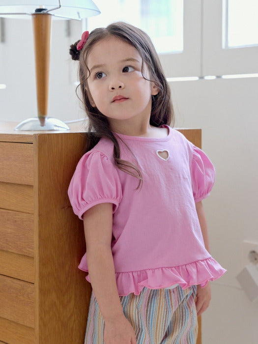 Heart Summer Frill T-shirt_3 COLORS